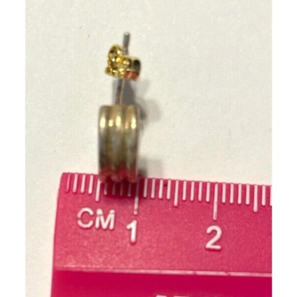 10k gold plate over 925 silver hoop earrings - Picture 8 of 8